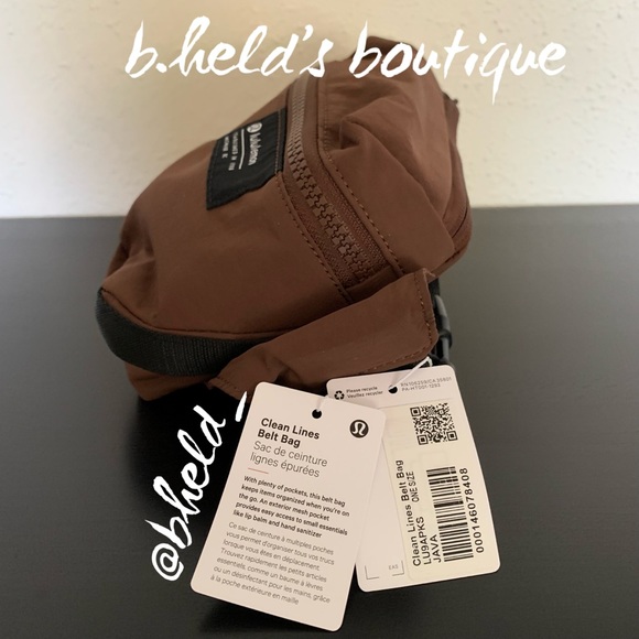 lululemon Clean Lines Belt Bag in Java Brown Neutral One Size (2L) Brand New NWT - Picture 2 of 15